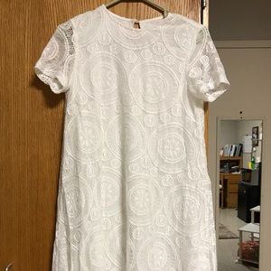 White Lace Swing Dress